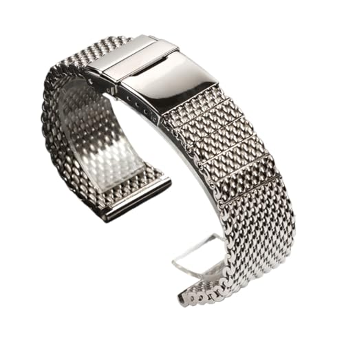 Bracelet Breitling compatible 24mm 22mm acier inoxydable boucle pliante argent