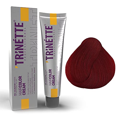 Trinette Profesional No 8.66 Rojo Granate Crema Colorante Permanente para el Cabello 100 ml – Tonos rojos intensos; reflejos profundos; alta cobertura; calidad de salón duradera