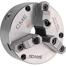 CME 6" 3-Jaw Self-Centering Scroll Lathe Chuck, Front Mount, Two-Piece Reversible Jaws