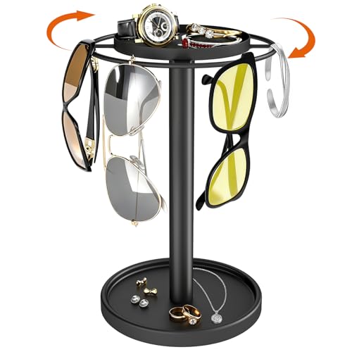 LSK 360° Rotating Sunglasses Organizer, Glasses Holder with Organizer Tray by LSK - Used condition - US$20.89