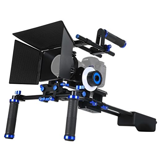 Morros Pro DSLR Rig Movie Kit Shoulder Mount Rig + Follow Focus + Matte Box + Adjust Platform+ C Shape Support Cage +Top Handle for All DSLR Cameras and Video Camcorders
