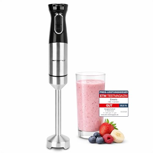 EMERIO Stabmixer mit kraftvollen 1000 Watt | Pürierstab...