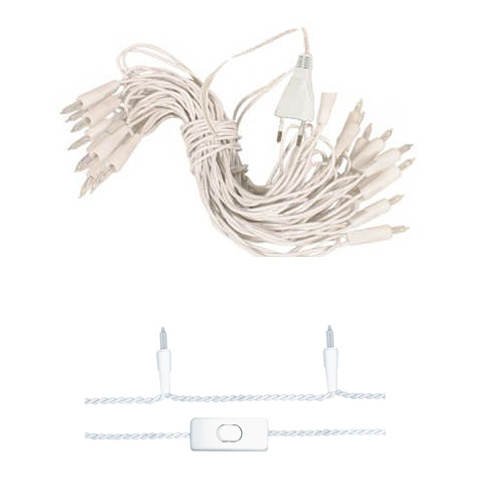 Preisvergleich Produktbild Lichterkette am Strang mit Schalter , weiß, 20er [Spielzeug]