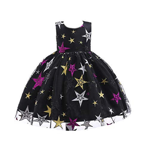 Vestido de princesa BaronHong para niña ropa de fiesta infantil de algodón y falda de tul elegante