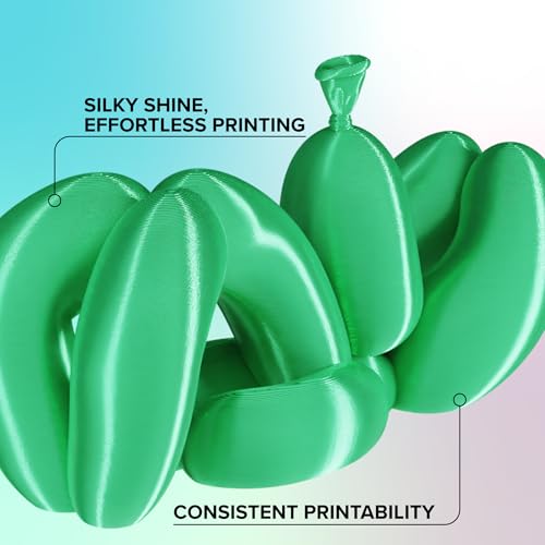 Image of Polymaker Panchroma Silk PLA Filament 1.75mm for 3D Printing, 1kg, Green | Neatly Wound, High-Gloss Finish PLA, Easy Print & Smooth Feeding, Compatible with Bambu Lab & Most 3D Printers