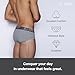 C-IN2 Core Men's Low-Rise Briefs | Breathable Cotton, Supportive Pouch, All-Day Comfort, Modern and Sleek Fit -Grey Heather -X-Large