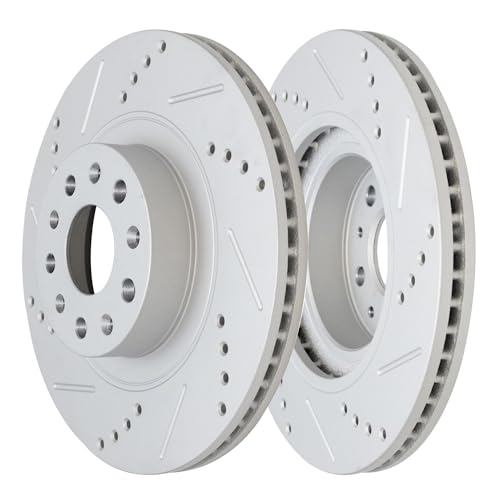 Image of Detroit Axle - Front Brake Rotors for 16-18 Chevrolet Camaro with Brake