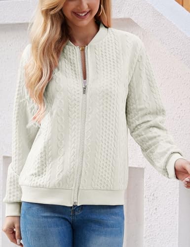 Image of Zip Up Sweatshirts for Women Casual Outfits Cardigan Outerwear Trendy Winter Jackets Coat