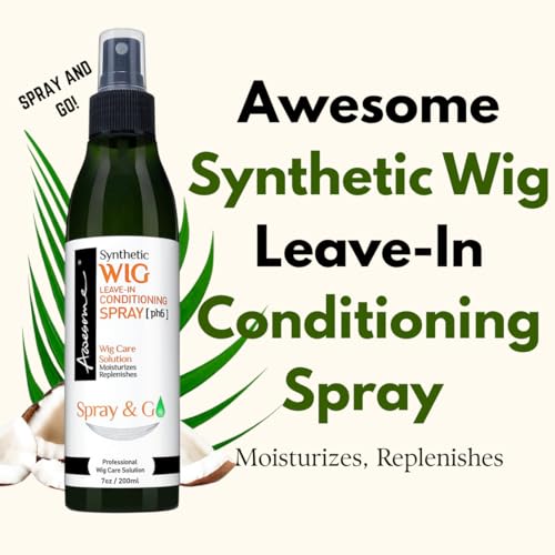 awesome synthetic wig leave-in conditioner spray ph6 professional wig care solution detangle spray moisturizes amp replenishes synthetic wigs easy combing contains coconut oil 7 fl oz