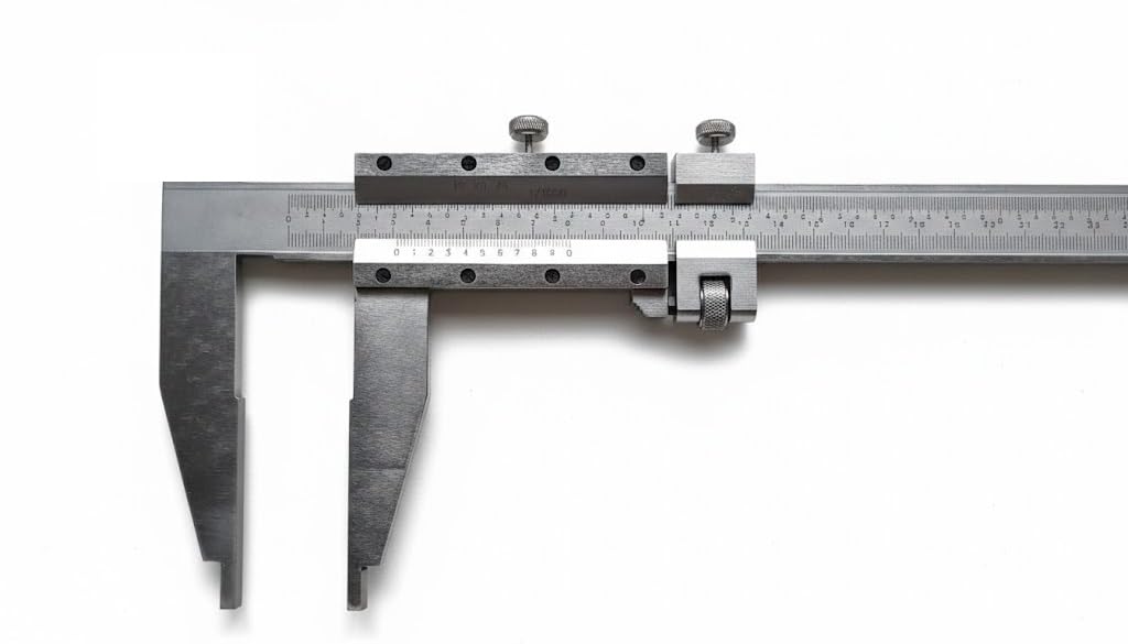 Calibro a Corsoio in Acciaio per Misurazioni Fino a 500 mm con Becchi Lunghi 100 mm