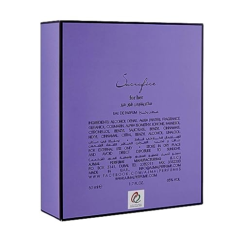 Image of Ajmal Sacrifice Her Women Eau De Parfum Perfume |Premium, Long Lasting Floral & Woody Fragrance for Women,50ML (Pack of 2)