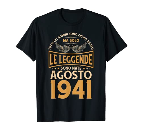Cumpleaños Hombre Regalo Mujer Las Leyendas Agosto 1941 Camiseta