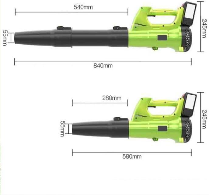 Generic Cordless Leaf Blower, 21V, Lightweight, Battery and Charger Included, Yard Cleaning Kit, Green