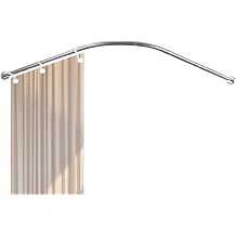 Hershii L-Shaped Shower Curtain Rod Adjustable 90-130 cm x 90-130 cm