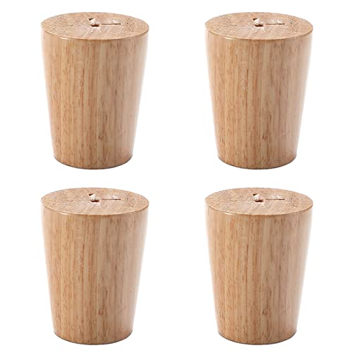 Patas de madera cónicas para mesas con placa de montaje robusta de bricolaje 2
