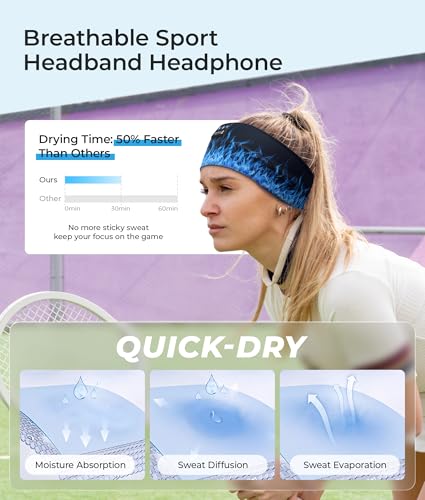 Image of LOVE EYE Sleep Sport Headphones Wireless Bluetooth 5.4 Headband Headphone