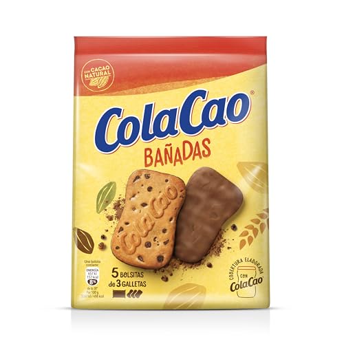 Miniatura 3 de Colacao, Galleta, Bañada En Cacao Natural, Con Pepitas De Chocolate - 5 Packs De 3 Unidades - 157g Paquete De 4