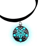 Yennefer Choker Necklace - Obsidian Star Medallion - Five Pointed Star Pentagram - Sorceress Pendant
