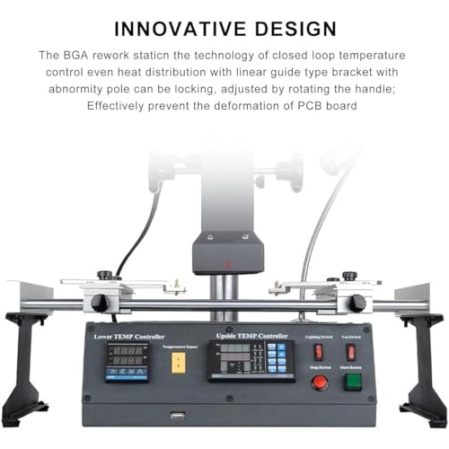 Estación de soldadura infrarroja con pantalla digital, potencia de 1250 W, control preciso de temperatura para tareas eficientes de desoldadura y soldadura en el lugar de trabajo