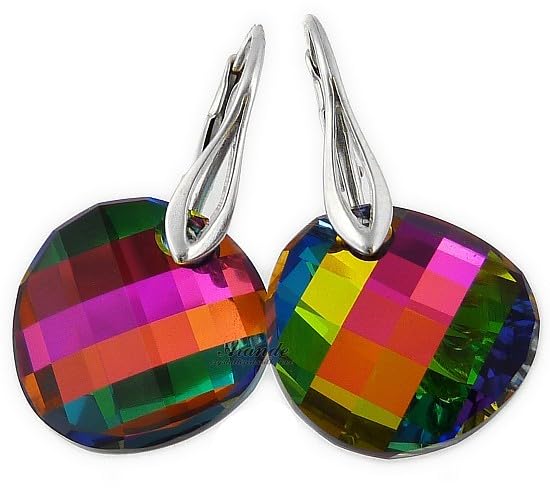 Boucles d'oreilles Vitrail Medium Twist Argent 925 pendantes
