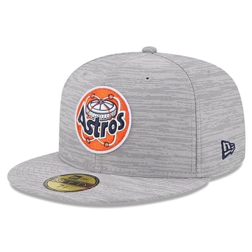 New Era Boné Houston Astros 59FIFTY 2023 Clubhouse, boné (EUA, numérico, 7, cinza), Cinza, 7