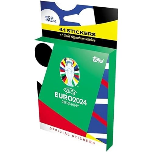 Topps Euro 2024 Sticker Collection - Eco Pack - 728 Stickers, 88-Page Album - Adults - Unisex - Sports - Football