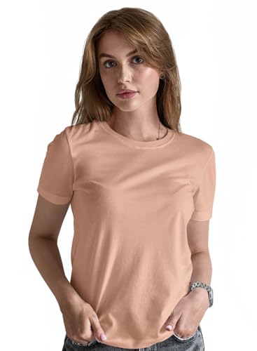 Image of XENOVAURBAN Womens T-Shirt Combo | 100% Cotton Women's Regular Casual T-Shirt Combo of 2