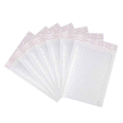 Paquetes envío seguros con película nacarada blanca para tiendas online y regalos, 20 uds