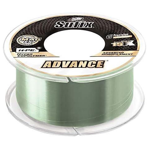 Sufix, Advance Monofilament Line, 8 lbs Tested.011" Diameter, 330 Yards, Low Vis Grren Cover