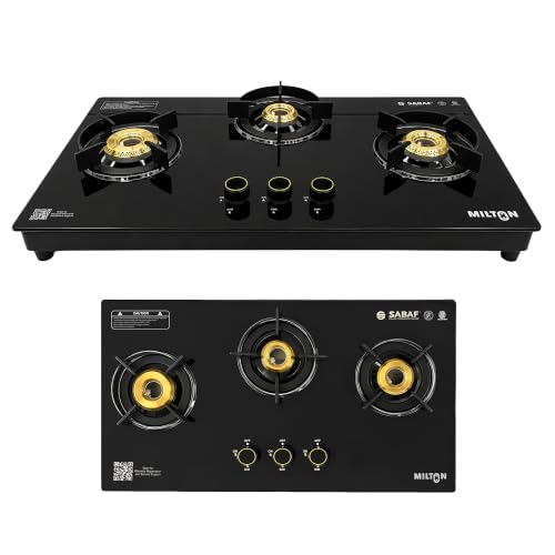 Image of Milton Magnus 3 Burner Gas Stove Hobtop | Built-In Hob with Auto Ignition