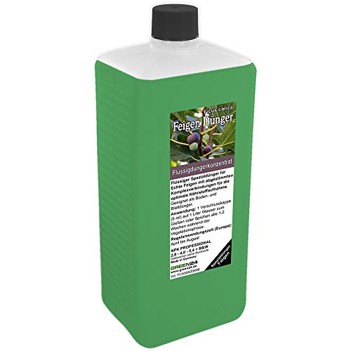 COMPO COMPLETE Pflanzendünger für alle Pflanzen, Universal-Dünger mit Kalzium und Magnesium, 1 Liter 3 GREEN24 Feigen-Dünger flüssig XL 1 Liter | Ficus carica, Echte Feige, Pflanzen in Beet und Kübel düngen | NPK Voll-Dünger flüssig
