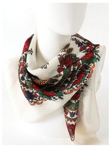 Floerns Women's Floral Square Scarf Lightweight Headband Hair Bandana Scarves4