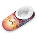 ALAZA Art Flamingo Sunset Bird House Fleece Slippers Comfy Bedroom Shoes Anti-Slip for Women US 7-8