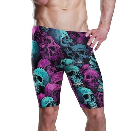 Sugar Skull Skeleton Gothic Men's Swim Jammers Swimsuit M B0400472