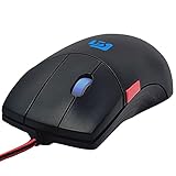 Shengshou 5ボタン 有線マウス 4DPIモード 1200～3200DPI 高精度 ボタンを調整可能 独立スクロールボタン カスタム マクロ定義ボタン 3DCG CAD CAM に最適 (黒)