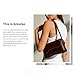 Shoulder Bag for Women Y2K Trendy Purse Vegan Leather Hobo Handbags Clutch Saddle Bag with 2 Removable Strap (Coffee)