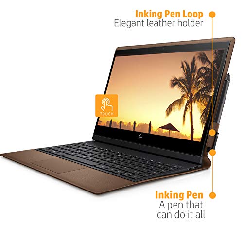Image of HP Spectre Folio Core i7 8th Gen 13.3-inch FHD Laptop (16GB /512GB SSD /Win 10 Pro /MS Office /IR Camera /Cognac Brown Leather), 13-ak0040TU