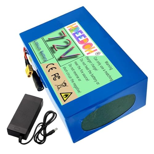 FREEDOH Lithium Battery 72V Lithium Battery Pack 72V 20AH 30AH 40AH 50AH 60AH Replacement Batteries with BMS Protection Board 72v20ah