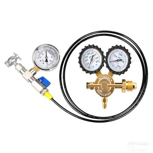 LTIENBST Nitrogen Shock Fill Kit with 700Psi Nitrogen Gauge No-Loss Schrader Chuck Compatible with shock with a schrader valve on the off-road bike ATV UTV and cars Kawasaki Honda Yamada