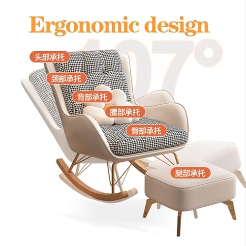 Chaise avec ottoman et coussin rembourré contre le mal de dos