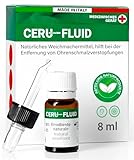Ohrtropfen gegen Ohrenschmalz 8ml – Sicheres Entfernen von Cerumen Ceru Fluid – Natürliche Ohrenpflege mit Tropfer – Made in Italy