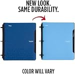 Five Star Flex Refillable 3 Ring Binder Notebook + Study App, College Ruled Paper, 1 Inch TechLock Rings, Pockets, Tabs and Dividers, 200 Sheet Capacity, Blue (29328AD2)
