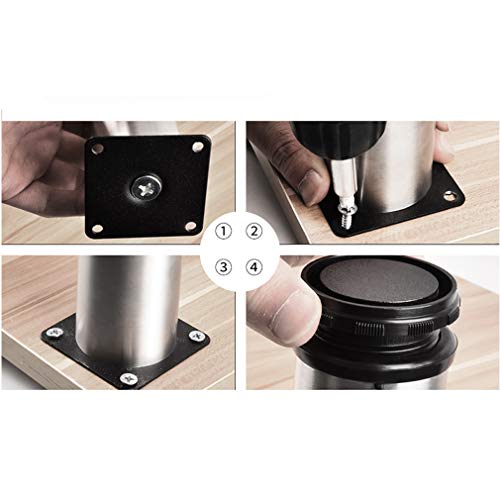 Patas de metal para muebles de salón, juego de 4 soportes de acero para sofá y mesa de centro 8