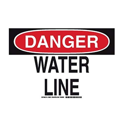 Panneau Brady 126917 Water Line durable pour signalisation rigoureuse de chantier