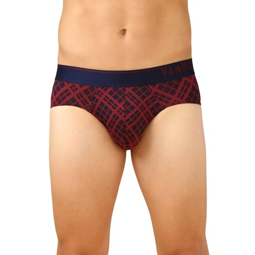 Image of Van Heusen Men Regular Fit 4 Way Stretch Body Defining Fit Allover Print Briefs - Available in Pack of 1 & 2