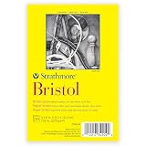 Strathmore Bristol-Papierblock, Pergamentstruktur, Bandbindung, 20 Blatt, Weiß, 10,2 x 15,2 cm, 1 Stück