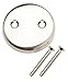 Plumb Pak PP826-11BN 2-Hole Blank Overflow Face Plate with Screw, for Use with Bath Drain, Brushed Nickel