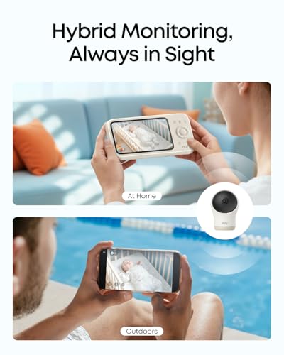 eufy Security C10 Hybrid Baby Monitor — 2K Camera, 12-Hour Battery, Pan-Tilt, No Subscription — view 3
