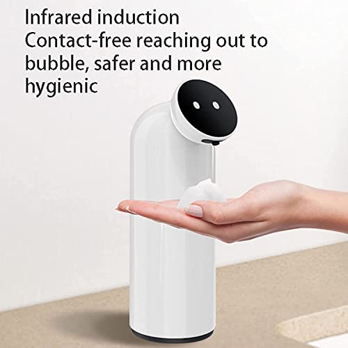 Dispensador automático de jabón, bomba desinfectante de manos de acero inoxidable sin contacto con sensor infrarrojo, USB recargable para uso en cocina y baño