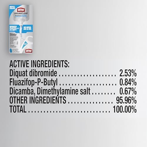 Ortho GroundClear Weed & Grass Killer Super Concentrate1, Refill Pouch, 2 x 5 fl oz Pouches
